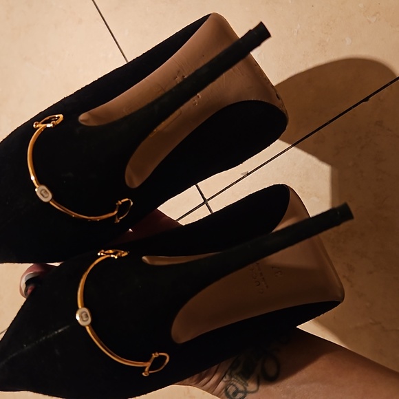 ✨️GUCCI ADINA HORSEBIT SUEDE BLACK HEELS SZ 37/7✨️ - Picture 16 of 16